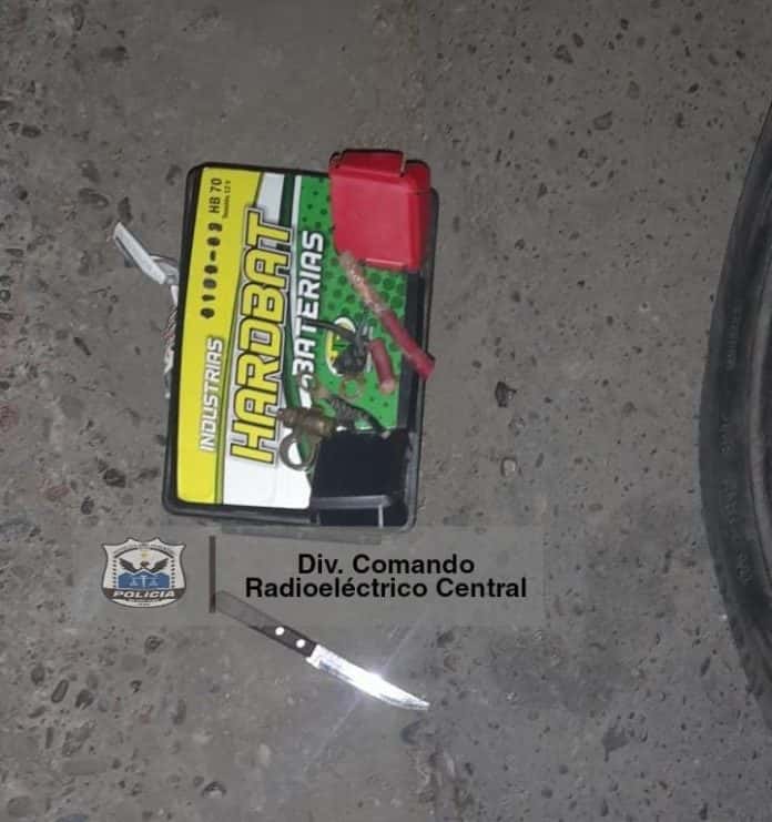 Detenido por robar la batería de un auto