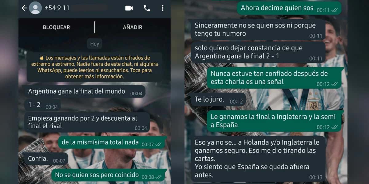 Un vidente le escribió por WhatsApp y le predijo como será el destino de Argentina en el Mundial