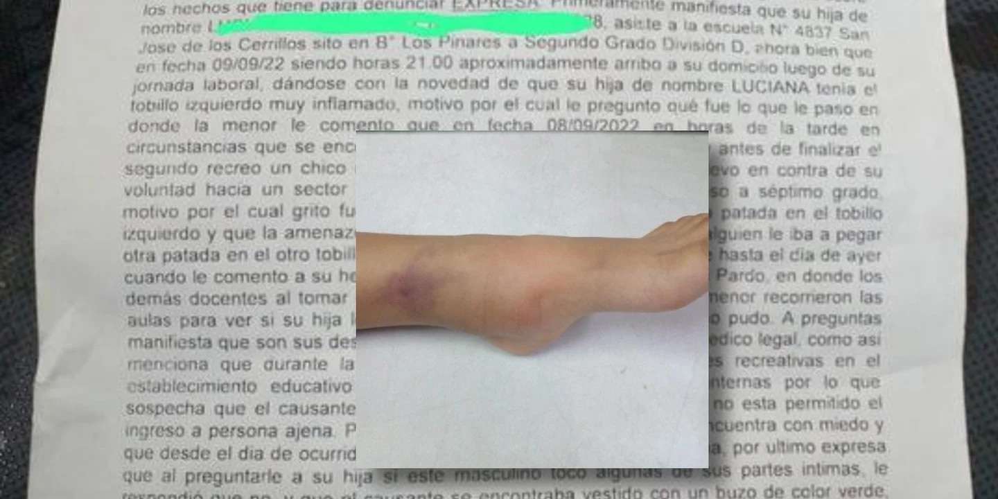 Conmoción: abusó de una nena en la escuela y le quebró el pie para que no lo delate