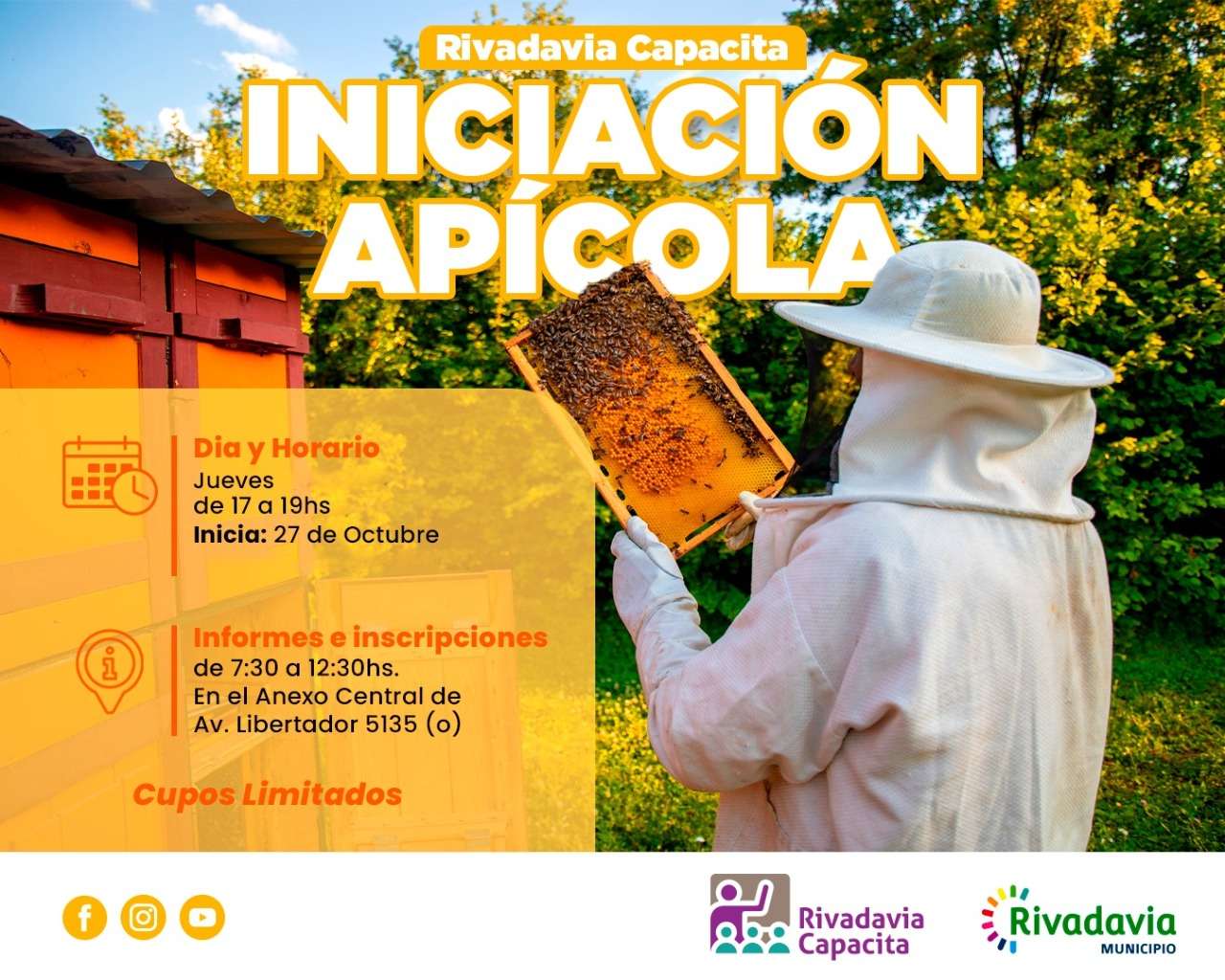 La Municipalidad de Rivadavia lanza un nuevo curso de Iniciación Apícola