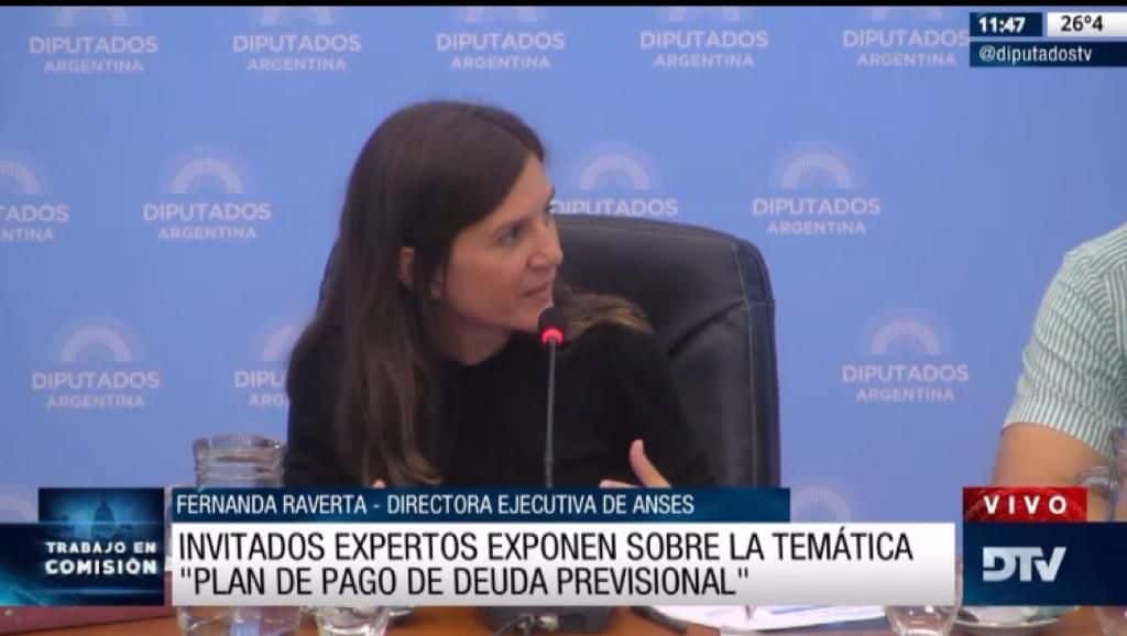 Fernanda Raverta, titular de Anses expuso sobre el «Plan de pago de deuda previsional»