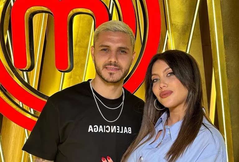 La imagen compartida por Mauro Icardi para felicitar a Wanda Nara instantes antes del estreno de la nueva temporada de Masterchef