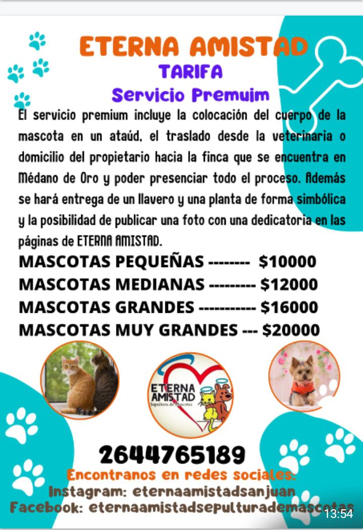 Servicio para sepultar mascotas